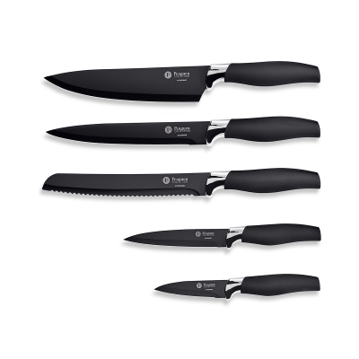 5 Pcs Aria Black Knife Set